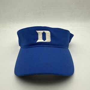 Nike Duke Blue Devils Visor Dri Fit Adjustable Cap Blue Logo Embroidered